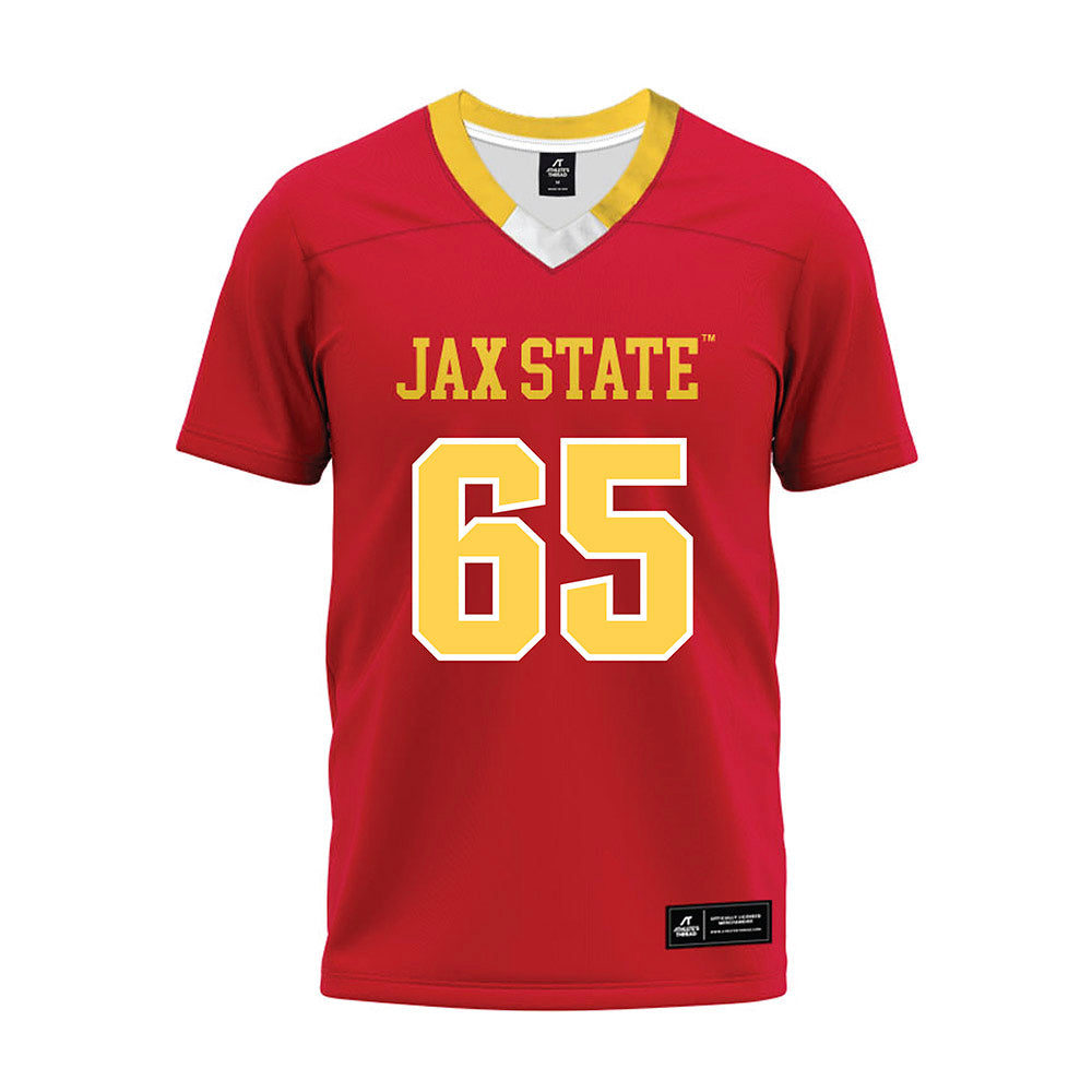 Jax State - NCAA Football : Britin Witt - Red Premium Football Jersey-0