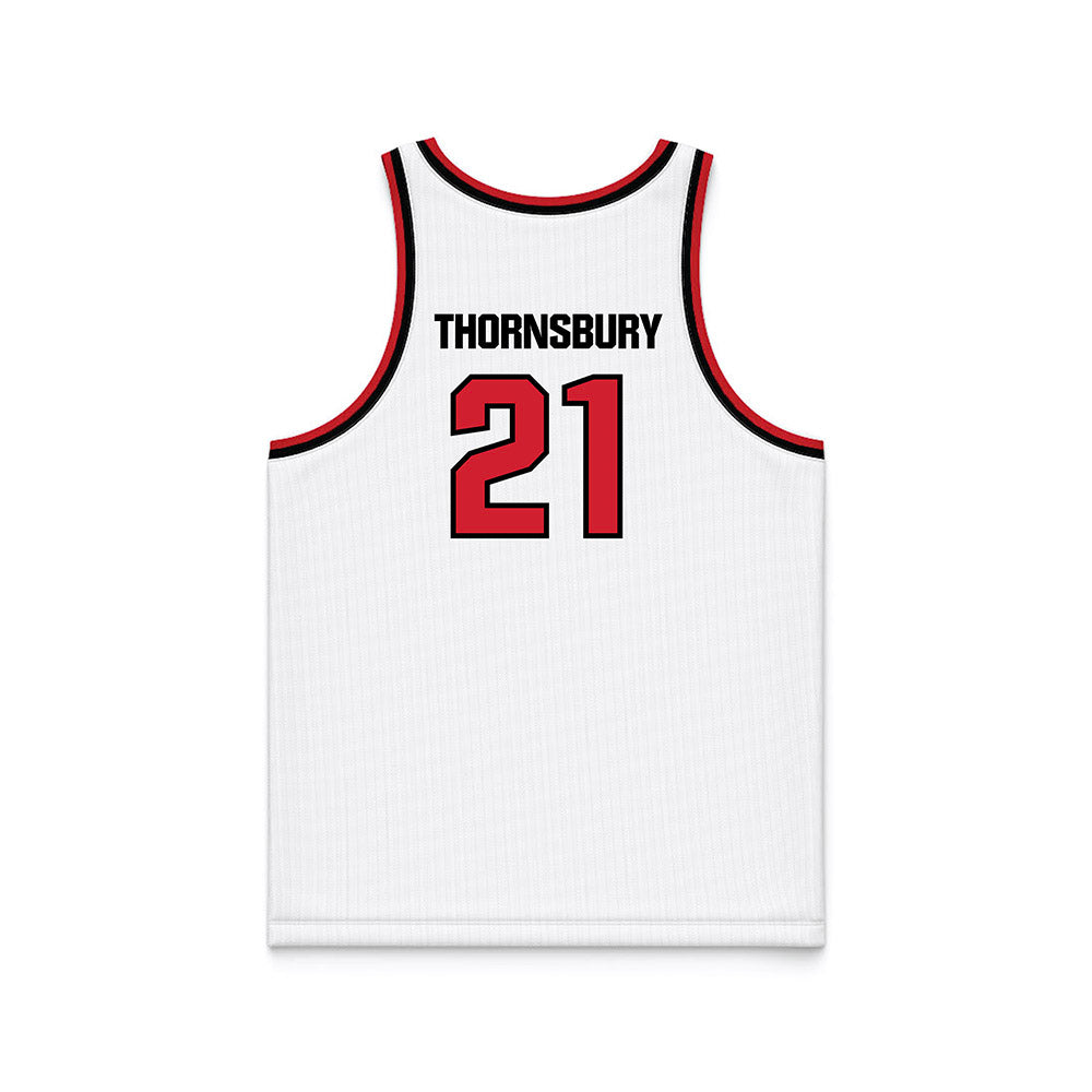 Jax State - NCAA Women's Basketball : Kyera Thornsbury - White Basketball Jersey-1