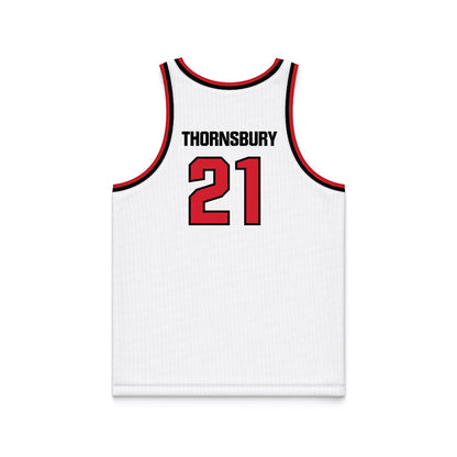 Jax State - NCAA Women's Basketball : Kyera Thornsbury - White Basketball Jersey-1