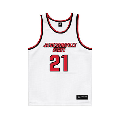Jax State - NCAA Women's Basketball : Kyera Thornsbury - White Basketball Jersey-0