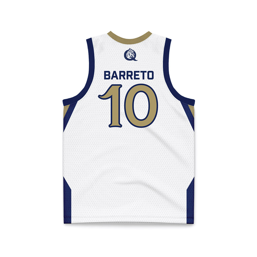  Queens - NCAA Women's Basketball : Ana Barreto - White Basketball Jersey-1