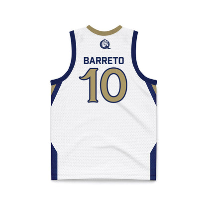  Queens - NCAA Women's Basketball : Ana Barreto - White Basketball Jersey-1