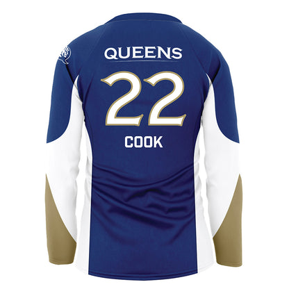 Queens - NCAA Women's Volleyball : Marlee Cook - Blue Volleyball Jersey-1