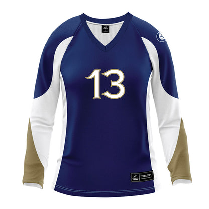 Queens - NCAA Women's Volleyball : Elizabeth Layson - Blue Volleyball Jersey-0