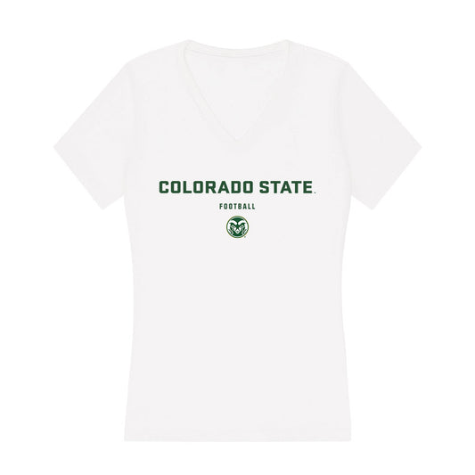 Colorado State - NCAA Football : Mukendi Wa-kalonji - Women's V-Neck T-Shirt-0
