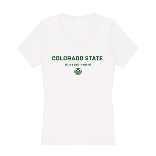 Colorado State - NCAA Men's Track & Field : Mateo Munoz - Women's V-Neck T-Shirt-0