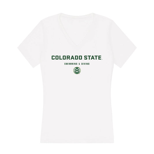 Colorado State - NCAA Women's Swimming & Diving : Margo Hauser - Classic Shersey Women's V-Neck T-Shirt-0