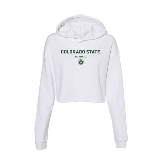 Colorado State - NCAA Women's Basketball : Sophie Sene - Classic Shersey Women's Crop Fleece Hooded Sweatshirt-0