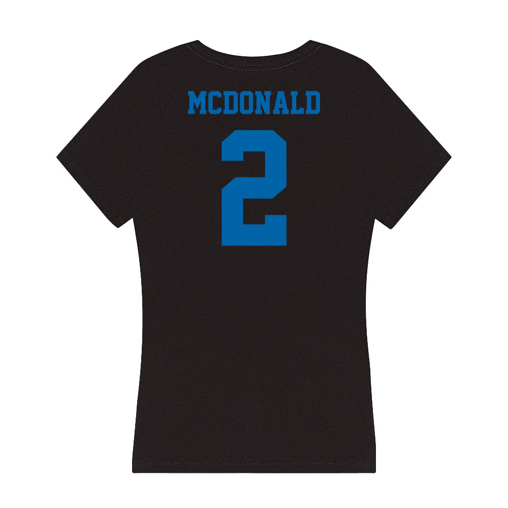 MTSU - NCAA Football : DeArre McDonald - Women's V-Neck T-Shirt-1