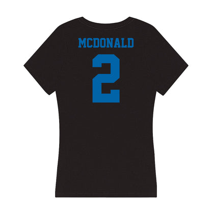MTSU - NCAA Football : DeArre McDonald - Women's V-Neck T-Shirt-1