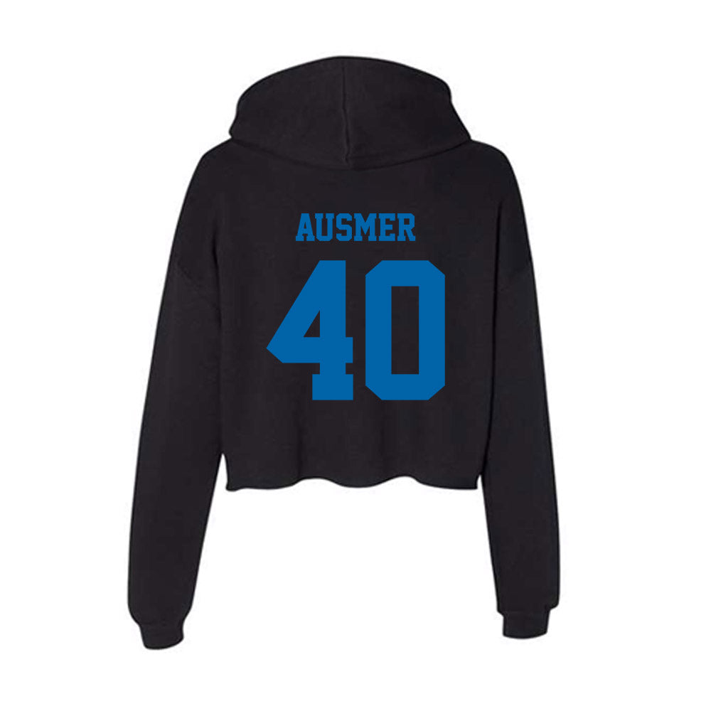 MTSU - NCAA Football : BJ Ausmer - Women's Crop Fleece Hooded Sweatshirt-1