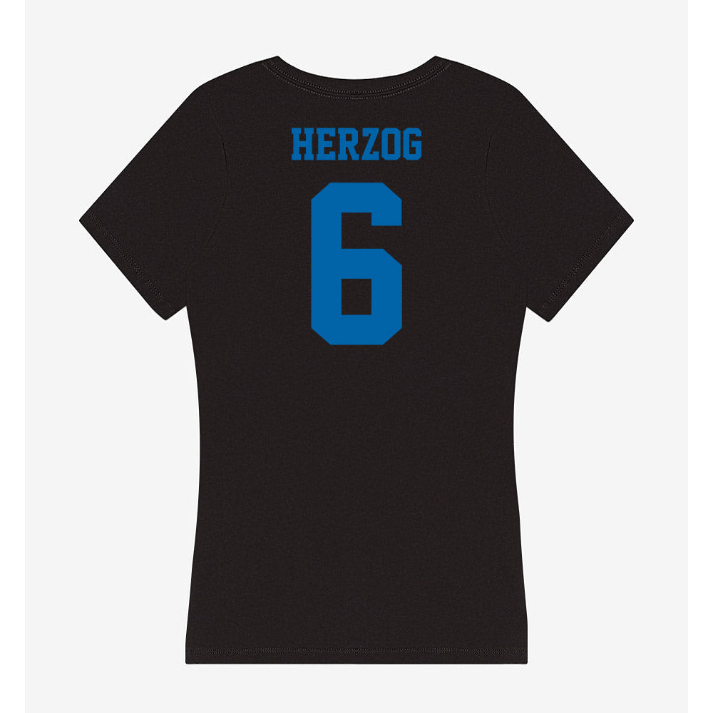 MTSU - NCAA Women's Soccer : Nev Herzog - Women's V-Neck T-Shirt-1