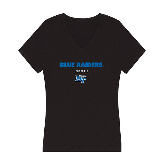 MTSU - NCAA Football : Elijah Carney - Women's V-Neck T-Shirt-0