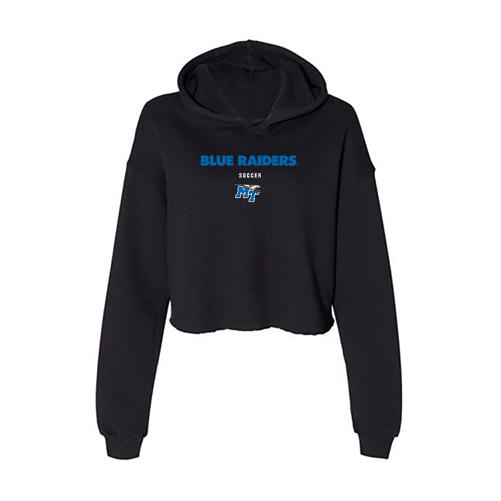 MTSU - NCAA Women's Soccer : Charli Dunn - Women's Crop Fleece Hooded Sweatshirt-0