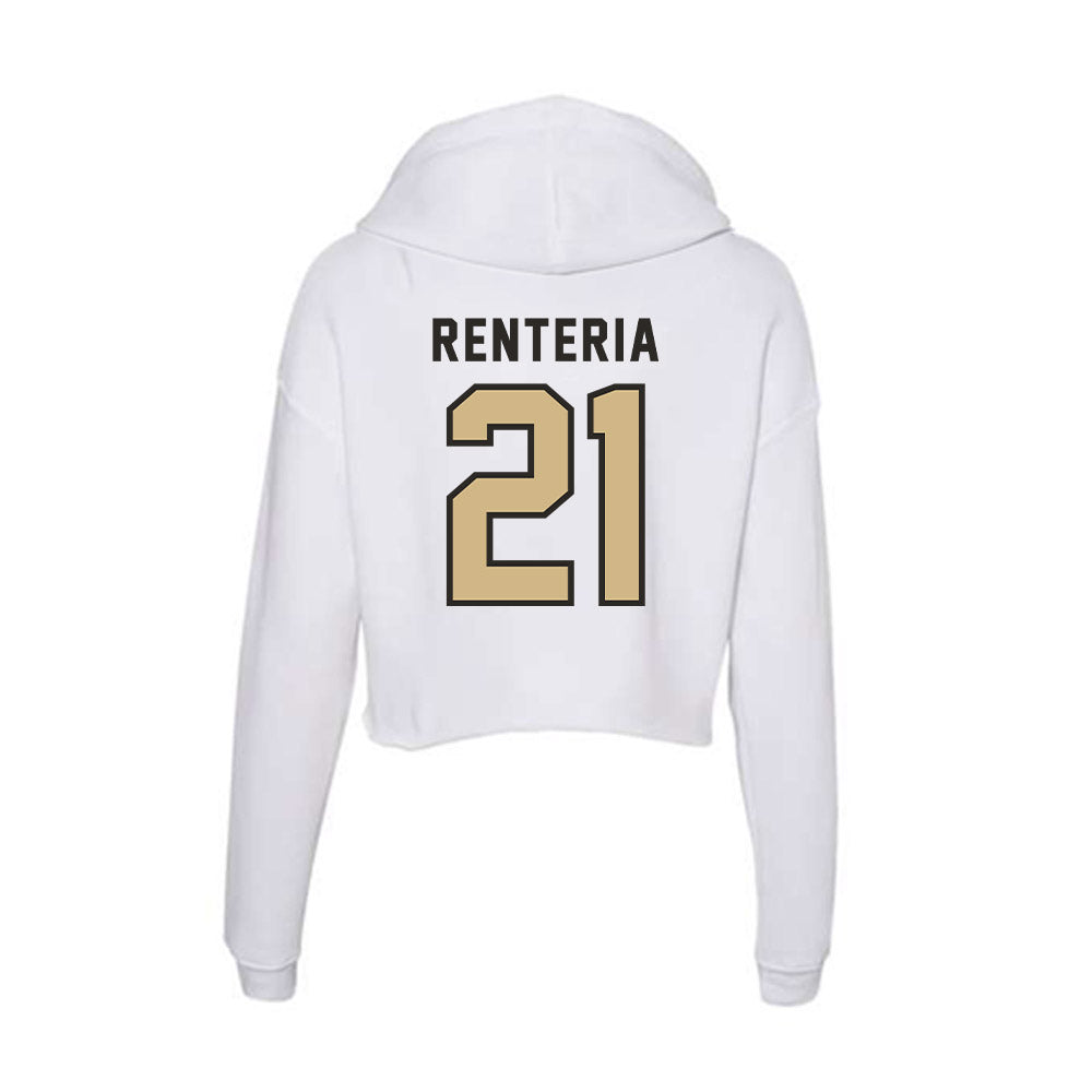 PFW - NCAA Men's Soccer : Adrian Renteria - Women's Crop Fleece Hoodie-1