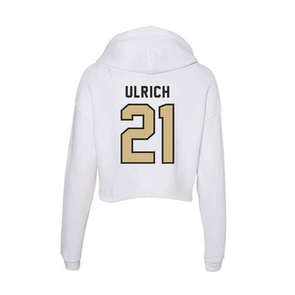 PFW - NCAA Women's Soccer : Ellie Ulrich - Women's Crop Fleece Hooded Sweatshirt-1