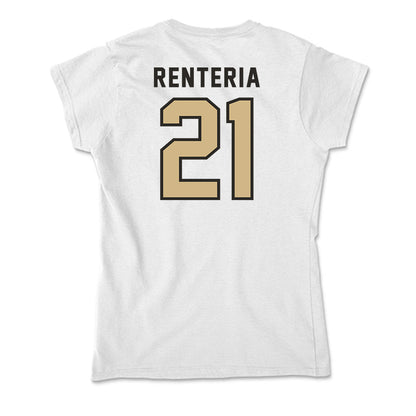 PFW - NCAA Men's Soccer : Adrian Renteria - Soft Style Women’s T-Shirt-1