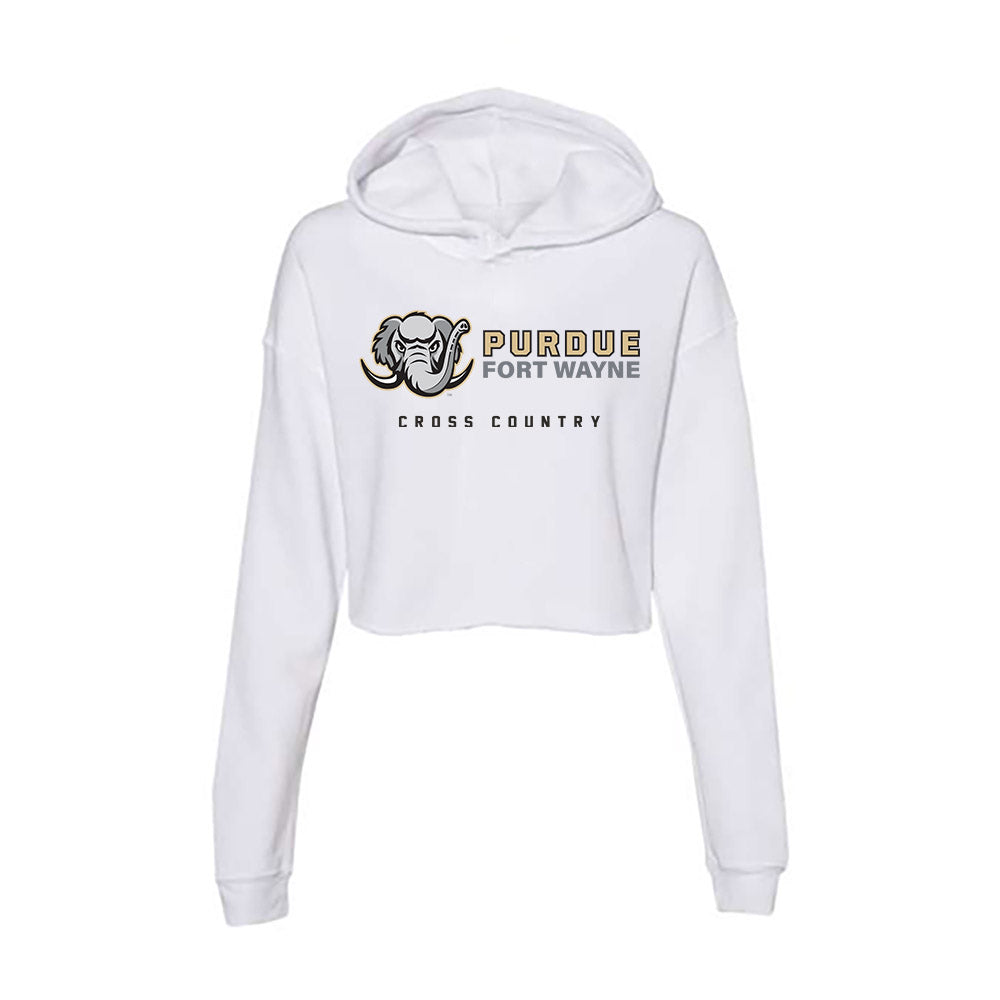PFW - NCAA Men's Cross Country : Jarred Neff - Women's Crop Fleece Hoodie-0