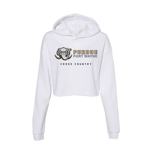 PFW - NCAA Women's Cross Country : Nicolette Stickney - Women's Crop Fleece Hooded Sweatshirt-0