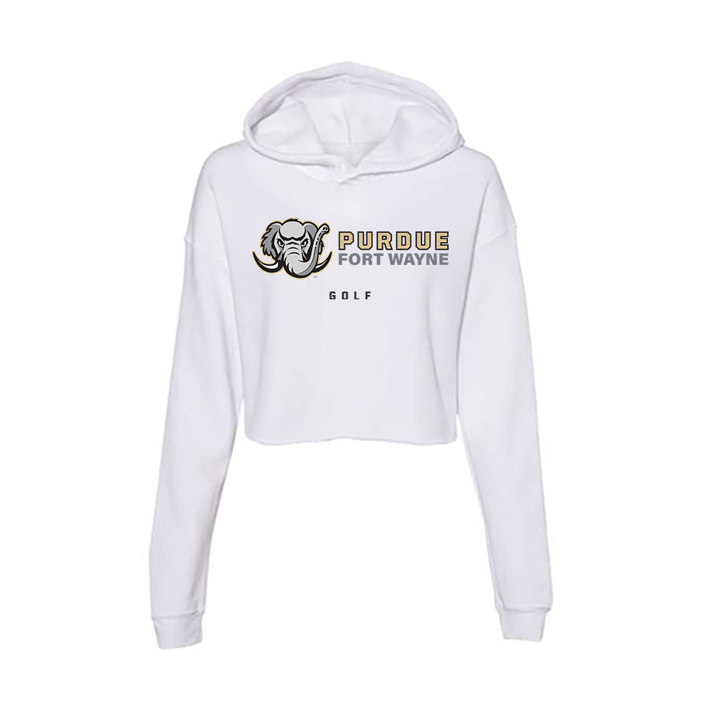 PFW - NCAA Men's Golf : Brady Moore - Women's Crop Fleece Hoodie-0