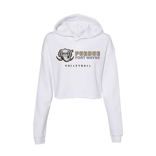 PFW - NCAA Men's Volleyball : Drew Blonski - Women's Crop Fleece Hooded Sweatshirt-0