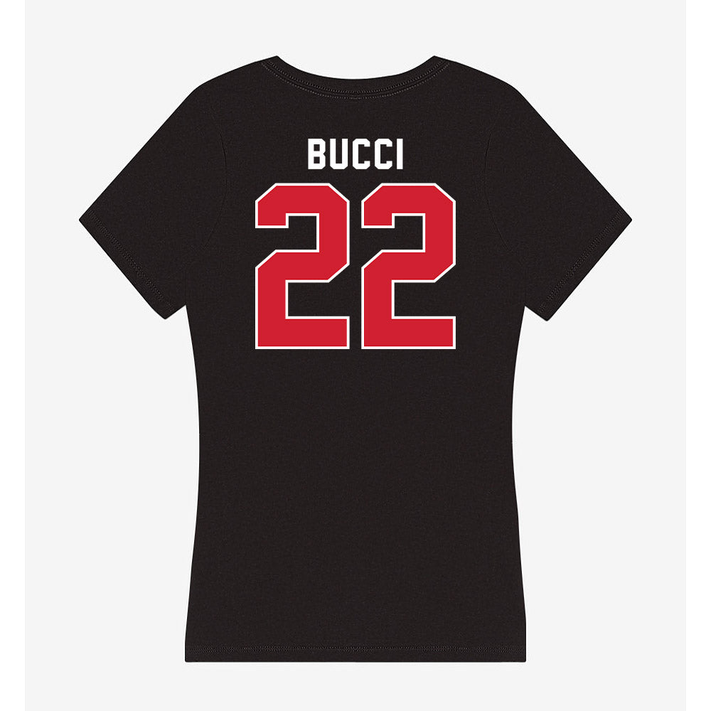 Fairfield - NCAA Men's Soccer : Daniel Bucci - Women's V-Neck T-Shirt-1