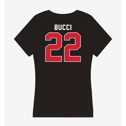 Fairfield - NCAA Men's Soccer : Daniel Bucci - Women's V-Neck T-Shirt-1