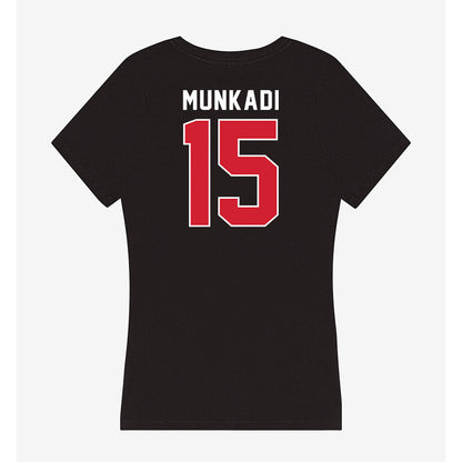 Fairfield - NCAA Men's Basketball : Isaac Munkadi - Women's V-Neck T-Shirt-1
