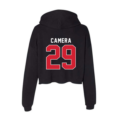 Fairfield - NCAA Baseball : Dom Camera - Women's Crop Fleece Hoodie-1