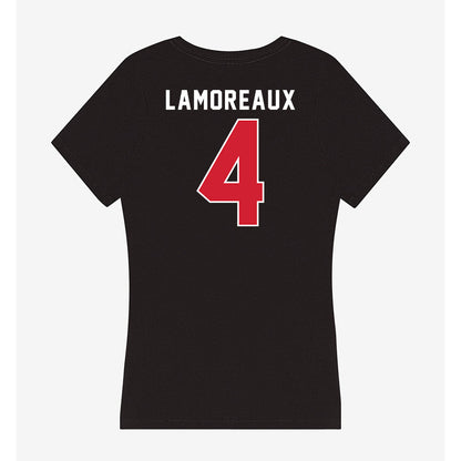 Fairfield - NCAA Women's Basketball : Kaety Lamoreaux - Women's V-Neck T-Shirt-1