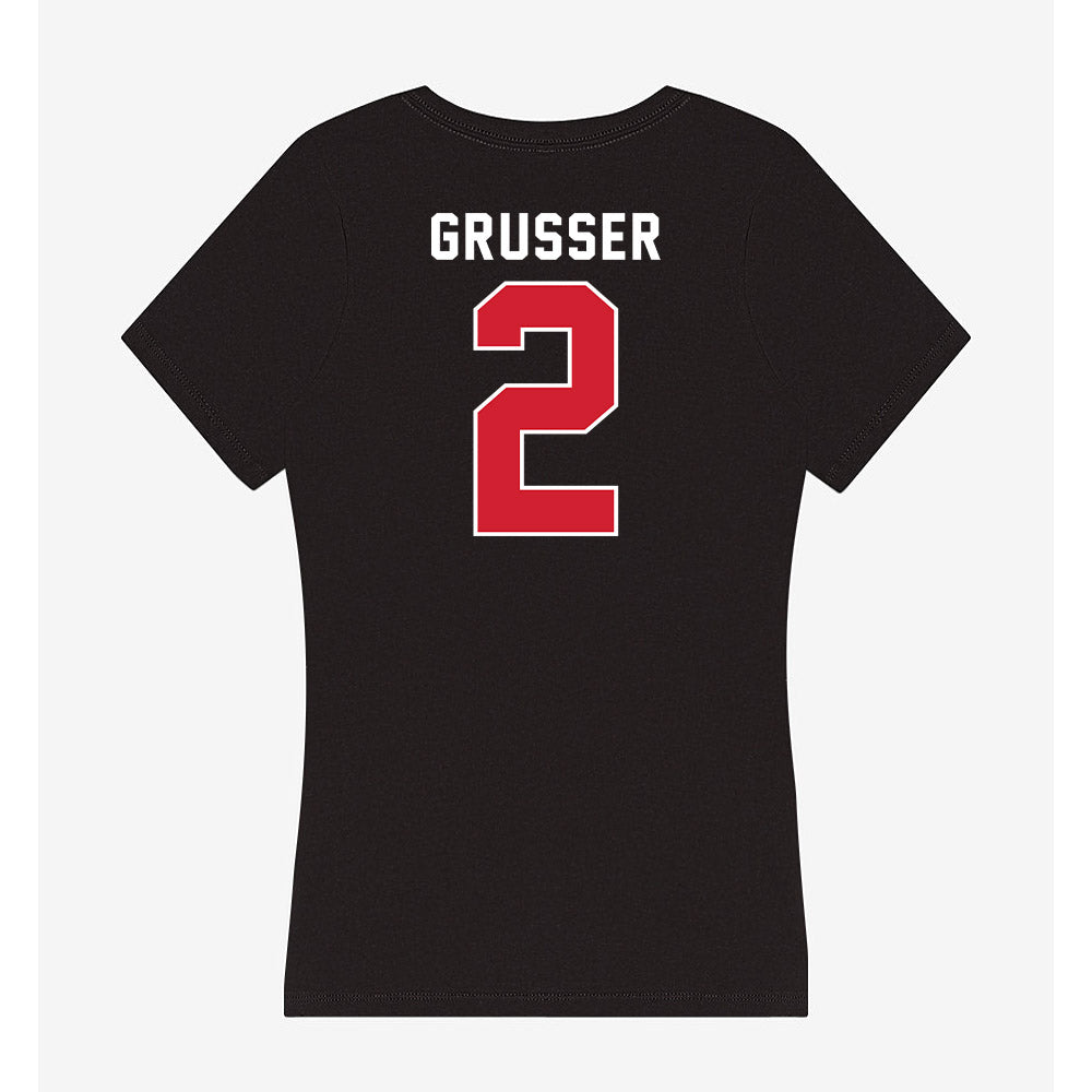 Fairfield - NCAA Women's Soccer : Mary Grusser - Women's V-Neck T-Shirt-1