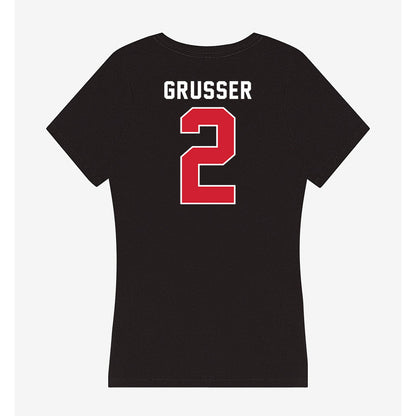 Fairfield - NCAA Women's Soccer : Mary Grusser - Women's V-Neck T-Shirt-1