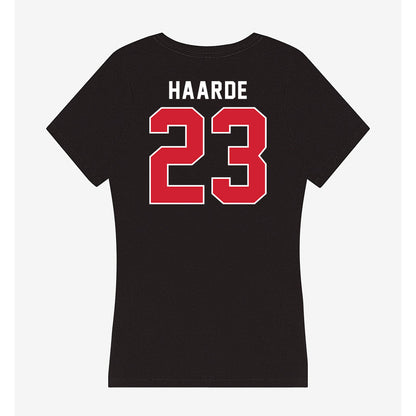 Fairfield - NCAA Baseball : Jake Haarde - Women's V-Neck T-Shirt-1