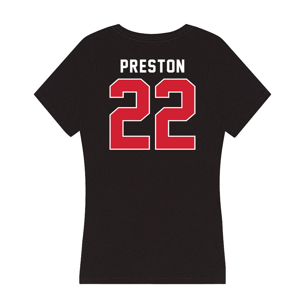 Fairfield - NCAA Women's Lacrosse : Julia Preston - Women's V-Neck T-Shirt-1