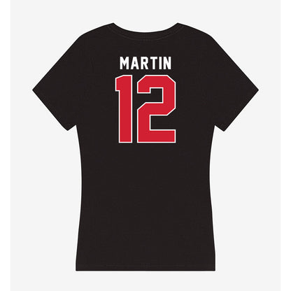 Fairfield - NCAA Men's Basketball : Qadir Martin - Women's V-Neck T-Shirt-1
