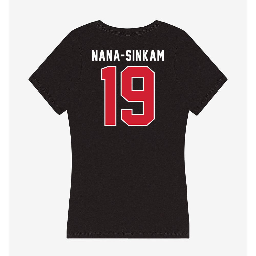 Fairfield - NCAA Men's Soccer : Marques Nana-Sinkam - Women's V-Neck T-Shirt-1