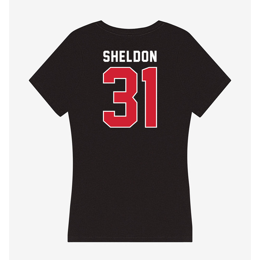 Fairfield - NCAA Baseball : Jack Sheldon - Women's V-Neck T-Shirt-1