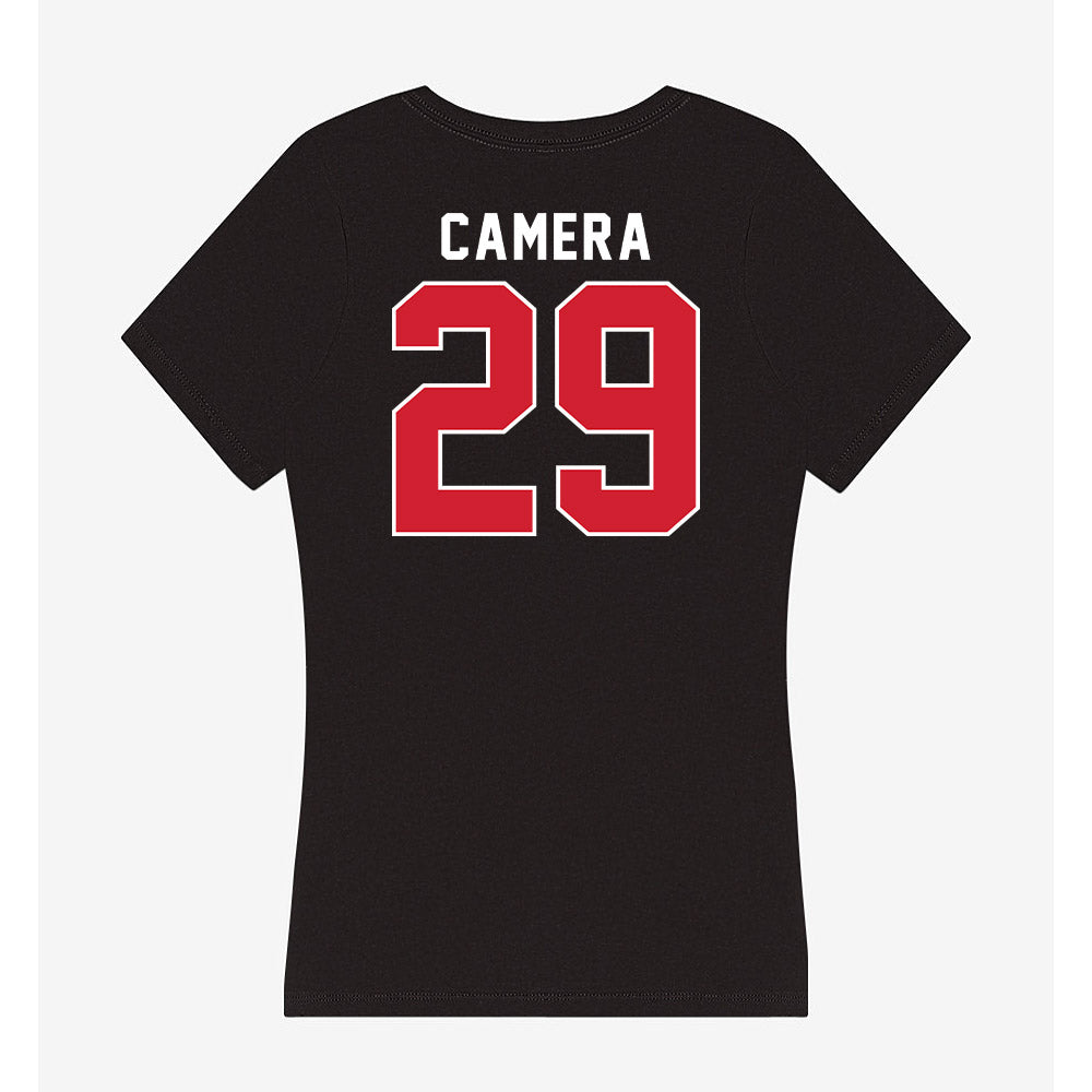 Fairfield - NCAA Baseball : Dom Camera - Women's V-Neck T-Shirt-1
