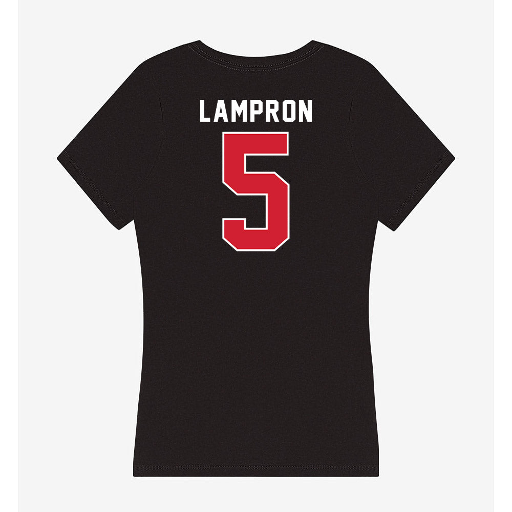 Fairfield - NCAA Men's Lacrosse : Devin Lampron - Women's V-Neck T-Shirt-1