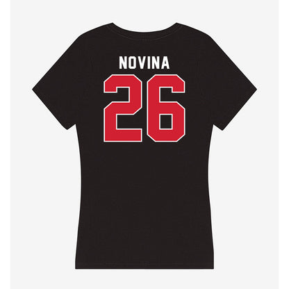 Fairfield - NCAA Men's Soccer : Elias Novina - Women's V-Neck T-Shirt-1