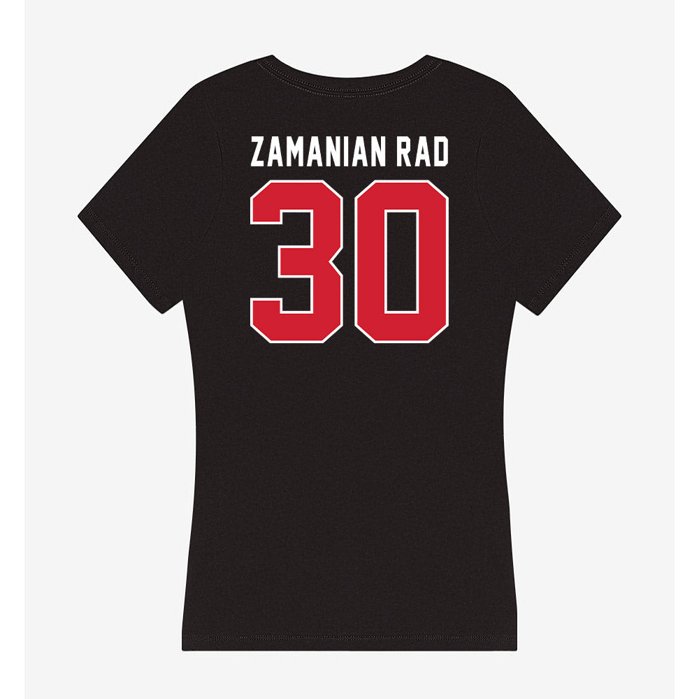 Fairfield - NCAA Men's Soccer : Shayan Zamanian Rad - Women's V-Neck T-Shirt-1