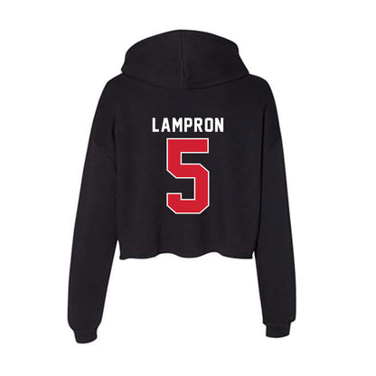 Fairfield - NCAA Men's Lacrosse : Devin Lampron - Women's Crop Fleece Hoodie-1