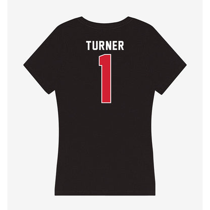 Fairfield - NCAA Men's Basketball : Deuce Turner - Women's V-Neck T-Shirt-1