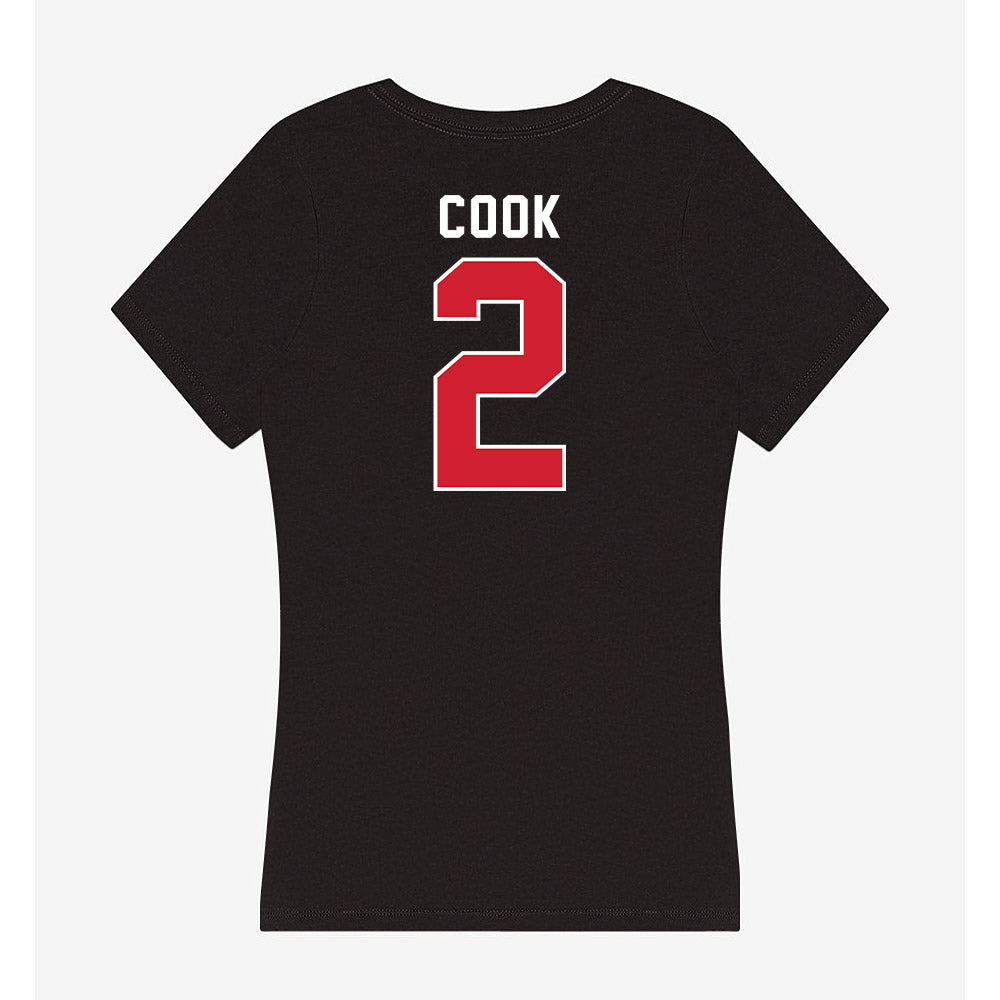 Fairfield - NCAA Women's Soccer : Emilie Cook - Women's V-Neck T-Shirt-1