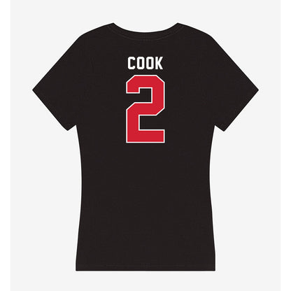 Fairfield - NCAA Women's Soccer : Emilie Cook - Women's V-Neck T-Shirt-1