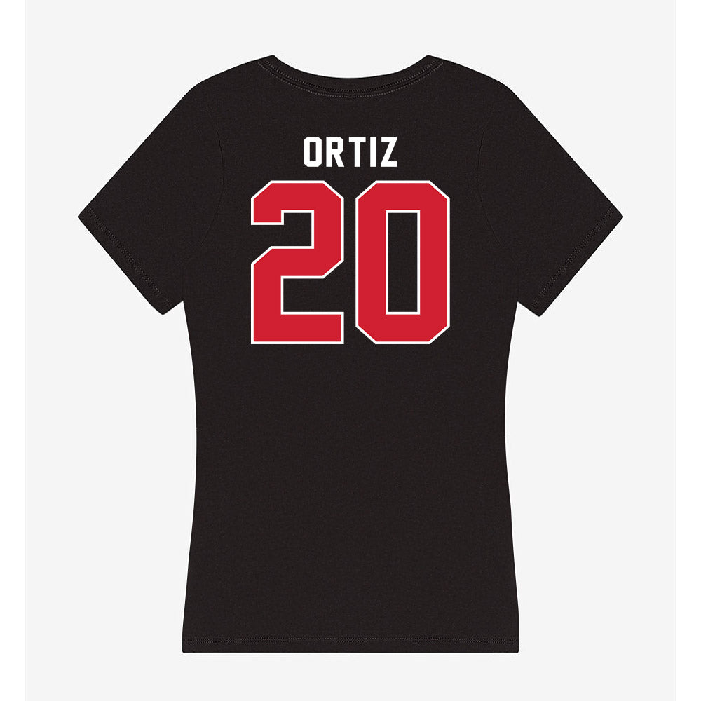 Fairfield - NCAA Men's Soccer : Cristian Ortiz - Women's V-Neck T-Shirt-1