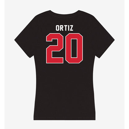 Fairfield - NCAA Men's Soccer : Cristian Ortiz - Women's V-Neck T-Shirt-1