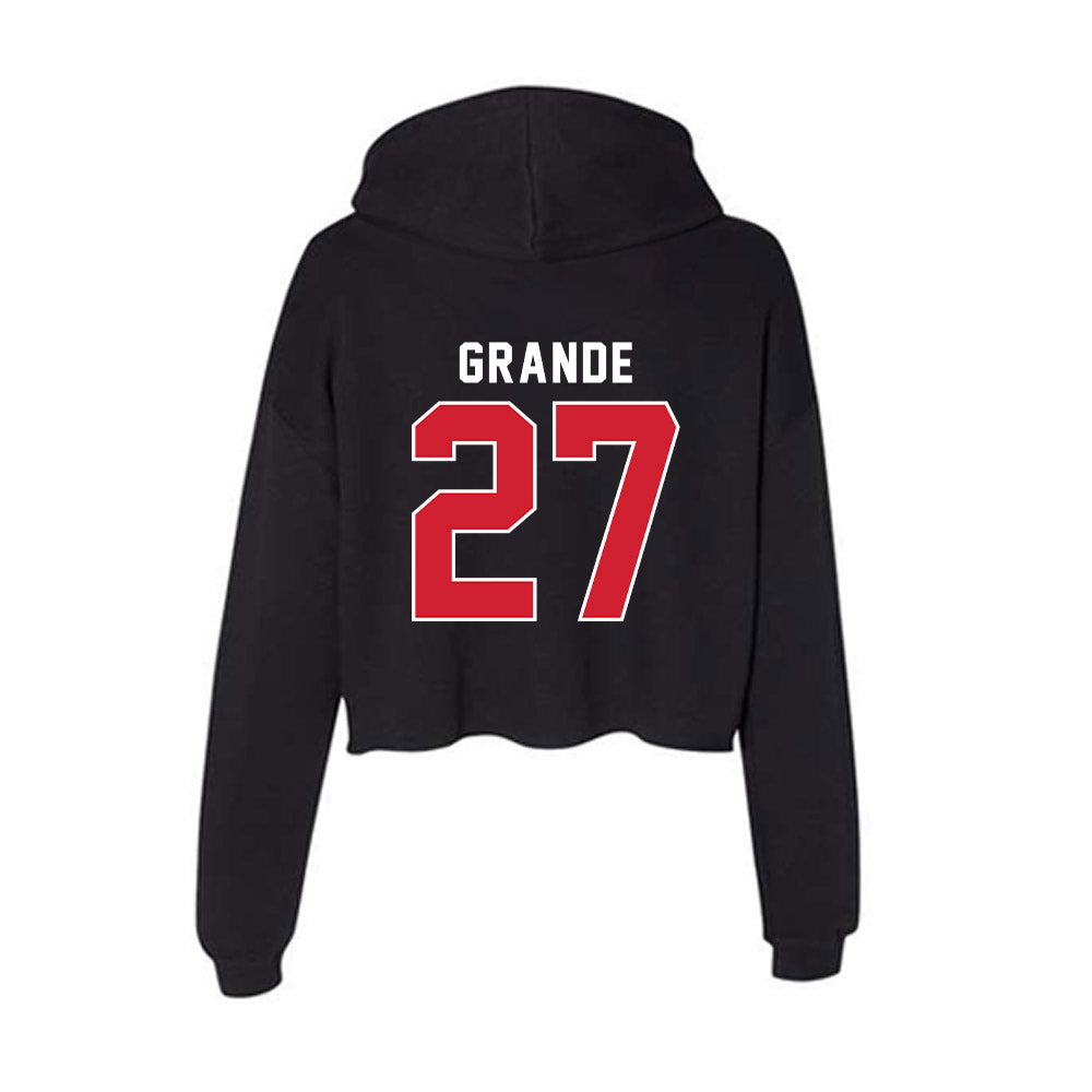 Fairfield - NCAA Baseball : Carter Grande - Women's Crop Fleece Hoodie-1