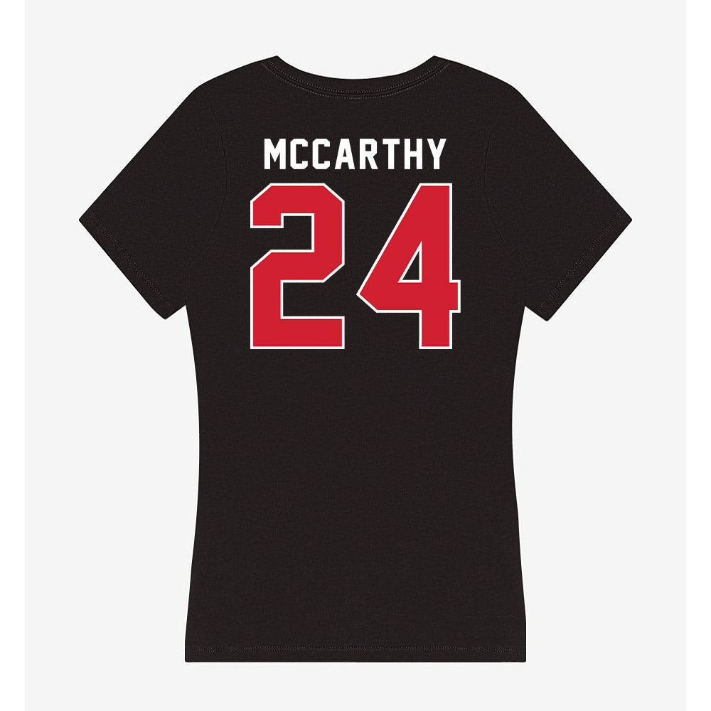 Fairfield - NCAA Women's Basketball : Lana McCarthy - Women's V-Neck T-Shirt-1