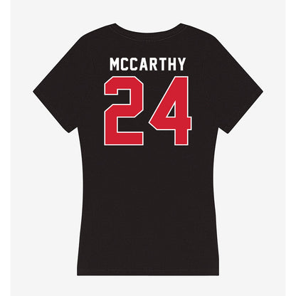 Fairfield - NCAA Women's Basketball : Lana McCarthy - Women's V-Neck T-Shirt-1